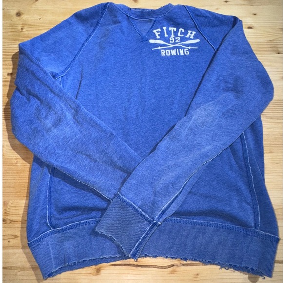 Abercrombie & Fitch Rowing Graphic Sweatshirt Muscle Fit Blue Size M - Picture 4 of 6
